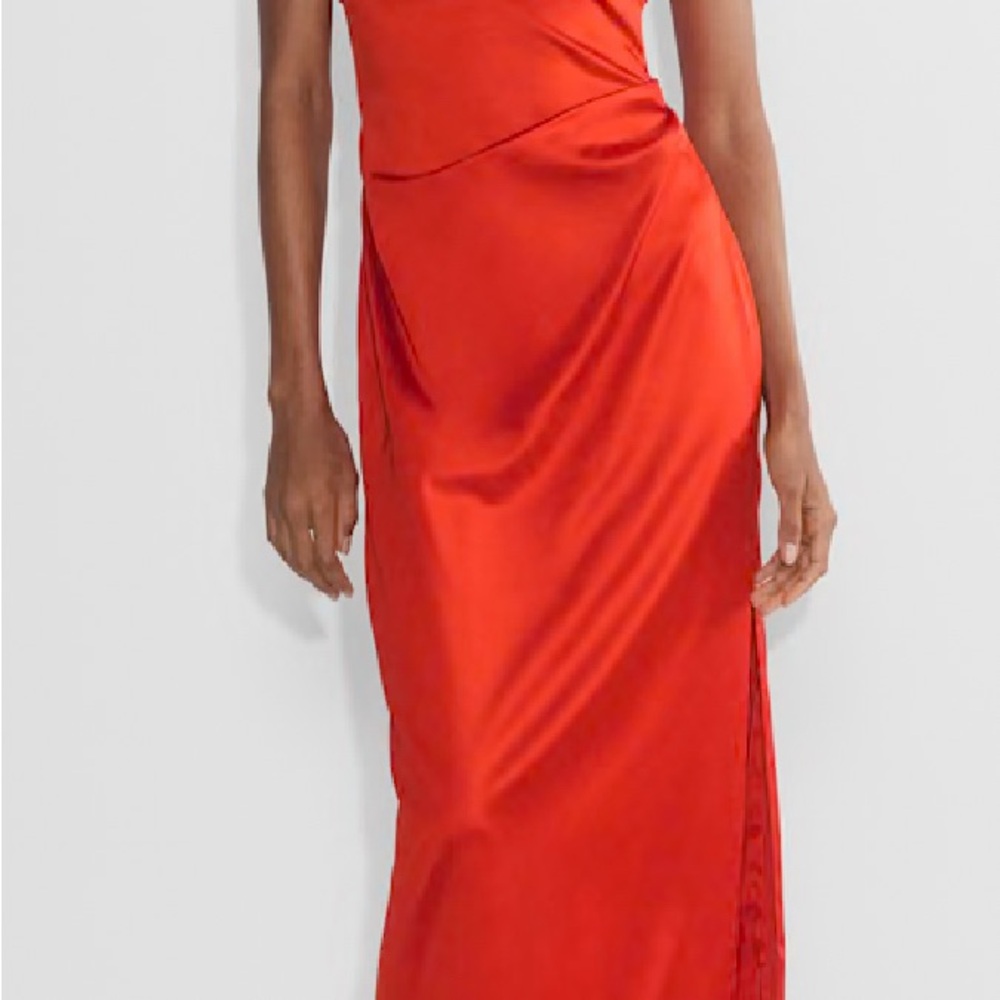 Aritzia Ruched Maxi Gown Poppy Red. - Picture 8 of 13